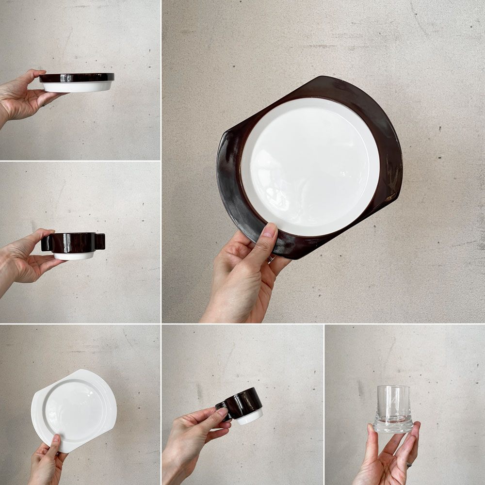 アリタリア航空 Alitalia Linea 72 ファーストクラス 機内食器 6点セット ジョエ・コロンボ リチャードジノリ製造 イタリアビンテージ D ◎