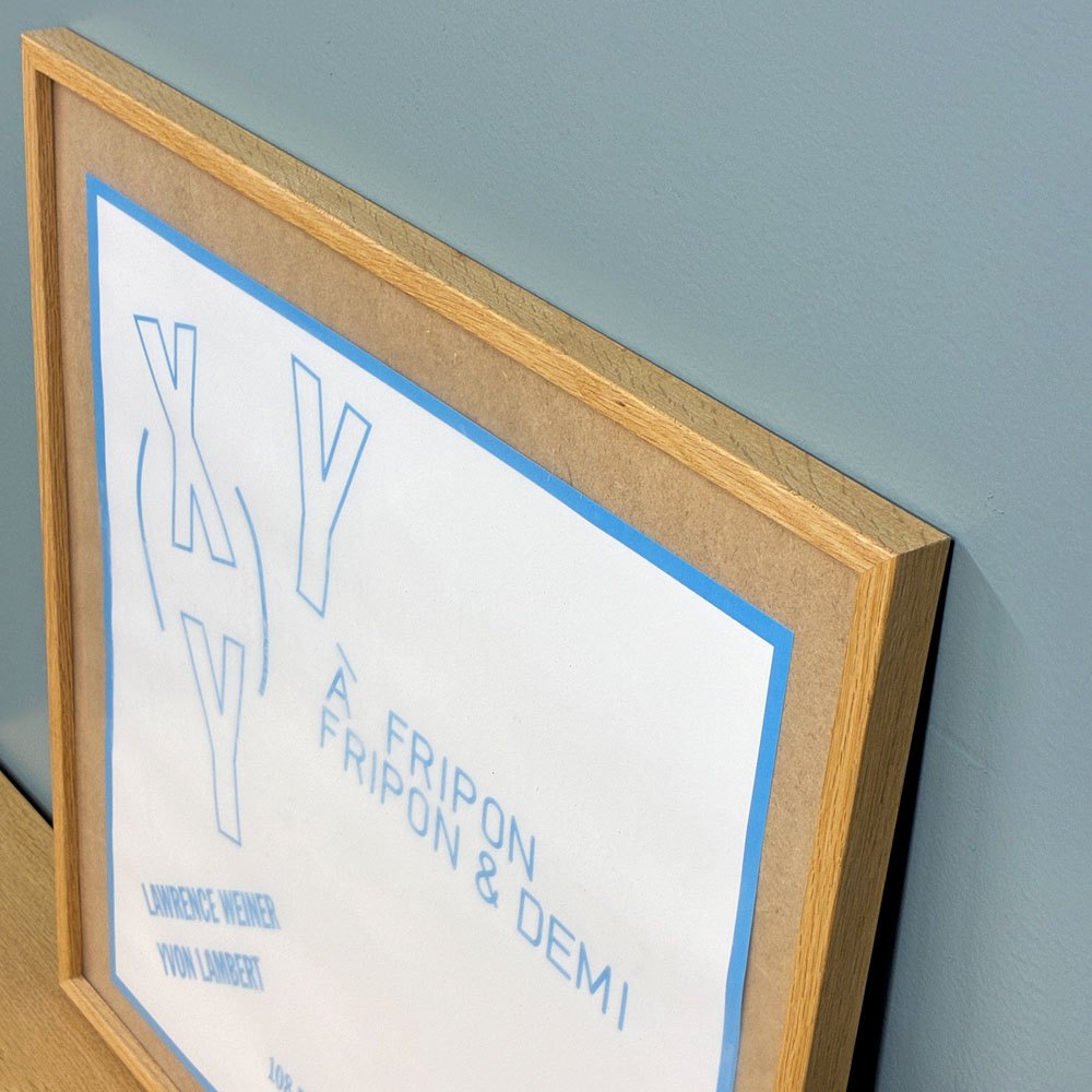 ローレンス・ウィナー Lawrence Weiner エキシビジョンポスター À fripon fripon & demi 1997 額装品 ウッドフレーム ◎