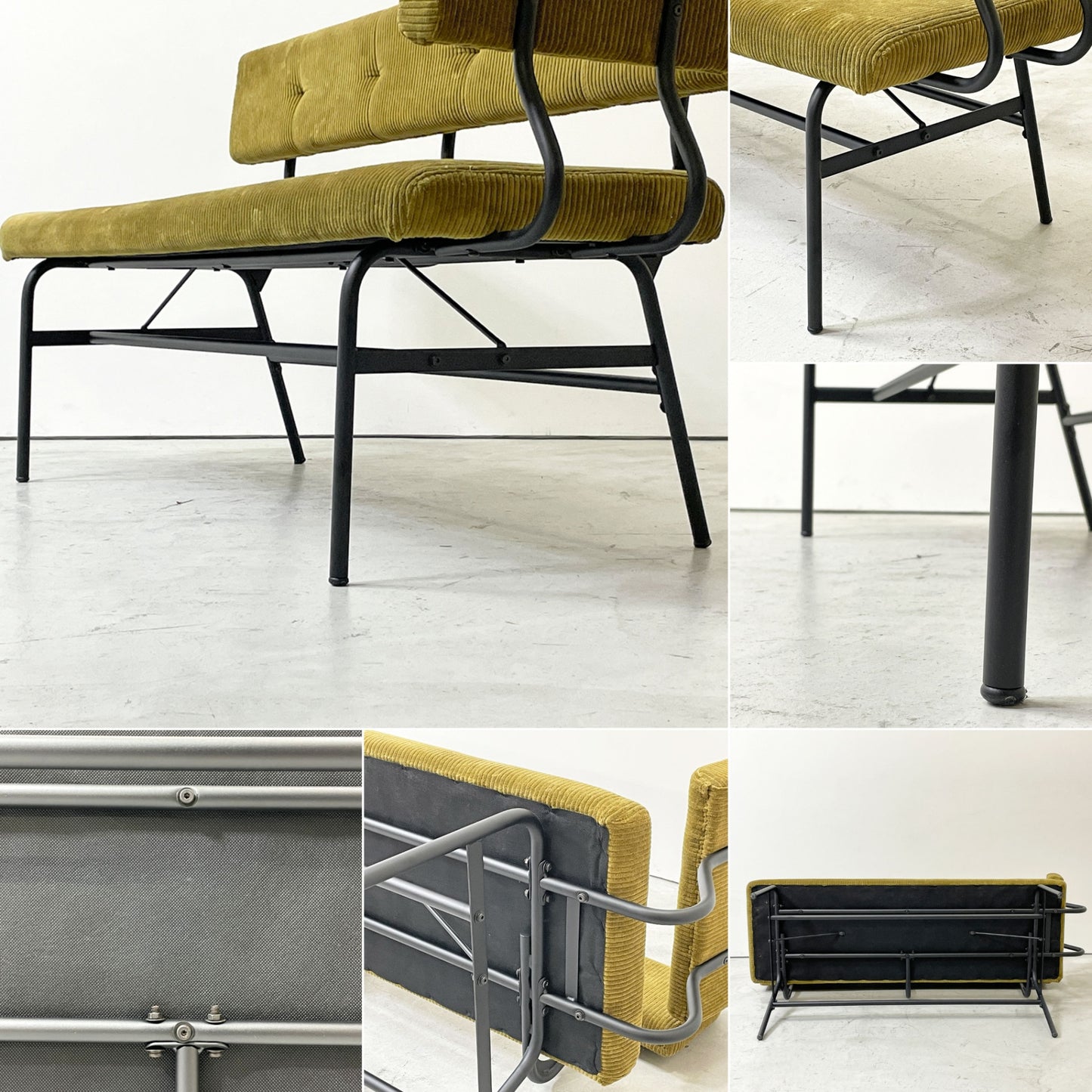 ジャーナルスタンダードファニチャー journal standard Furniture パクストン LDベンチ PAXTON LD BENCH ベンチバックレスト アームパーツ付 アンバー コーデュロイ ●