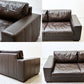 アクタス ACTUS 2人掛けソファ 2P SOFA 本革 ダークブラウン調カラー ワイドアーム シンプルモダン ●