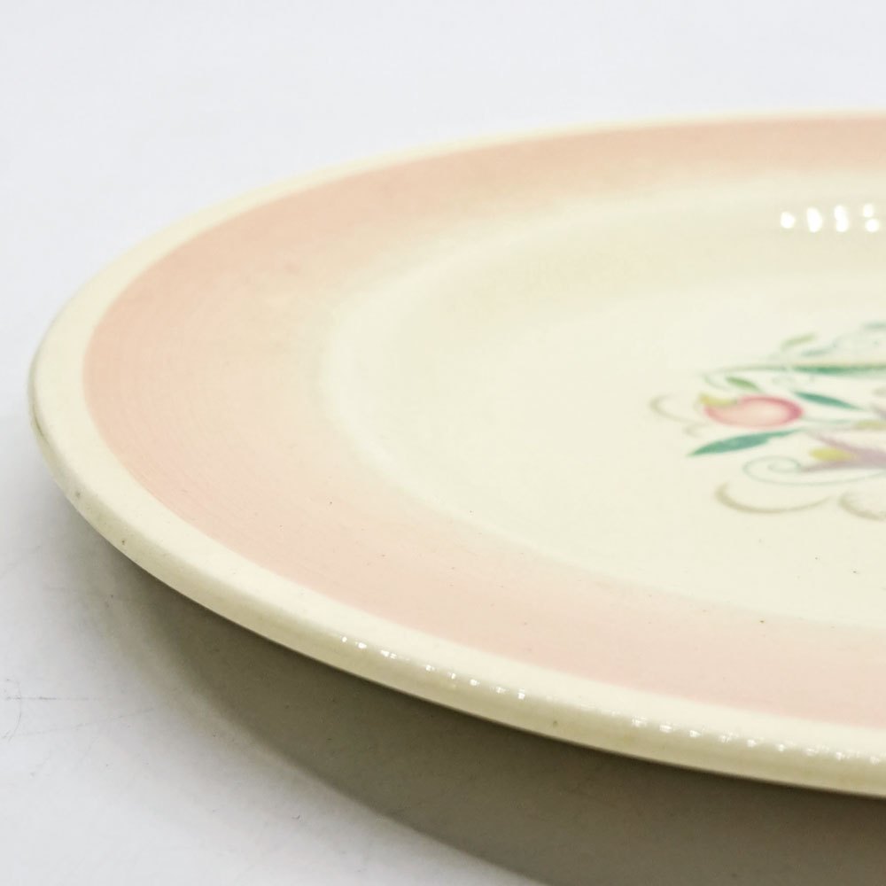 スージークーパー Susie Cooper ドレスデンスプレイ プレート ピンク Φ17cm 英国食器 ビンテージ ●