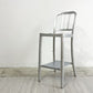ネイビーバースツール Navy BarStool カウンターチェア リプロダクト アルミニウム インダストリアル デザイン H100cm A ●