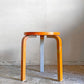 アルテック artek スツール60 stool60 3本脚 ペインテッド オレンジ/グレー 60’ｓ ビンテージ アルヴァ・アアルト 希少 ■