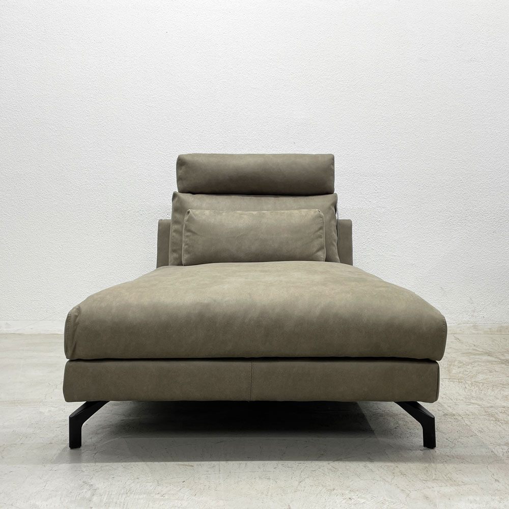 リラックスフォーム RELAX FORM グラシエーロ GLACIERO シェーズロング シェーズソファ レザーテックス ヘッドレスト&アームクッション付 関家具 〓