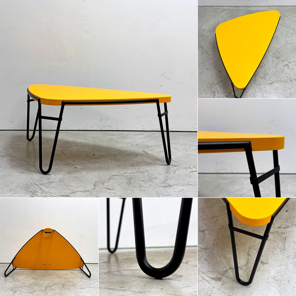 カッシーナ Cassina 519 PETALO ペタロ ローテーブル ネストテーブル 3pcs Red x Glay x Yellow シャルロット・ペリアン Charlotte Perriand ●