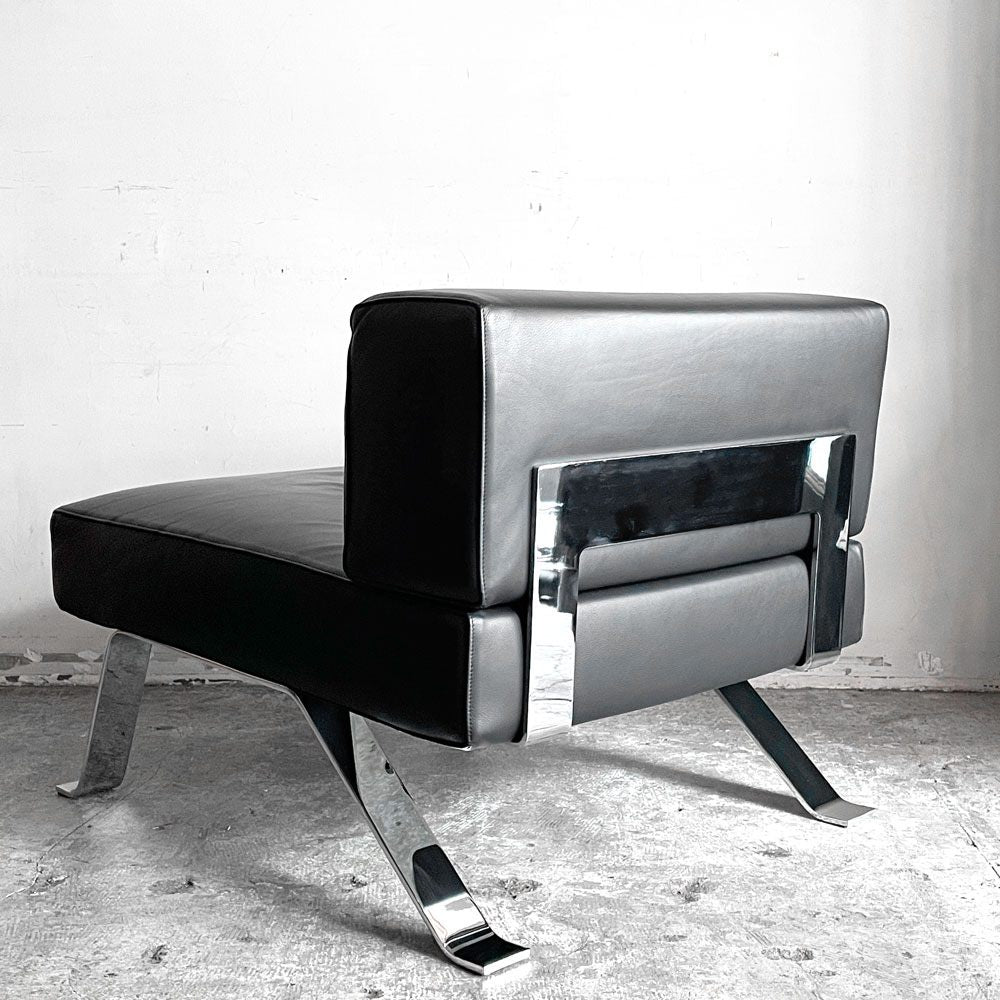 カッシーナ Cassina オンブラ OMBRA 512 ラウンジチェア 1Pソファ レザー ブラック シャルロット・ペリアン Charlotte Perriand ■