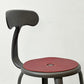 フェールトラヴァイユ FER TRAVAIL ニコルチェア NICOLLE Chair SH45cm ダイニングチェア スチール マットクリア仕上げ 別注モデル レザーパッド付 レッド インダストリアル フランス ●