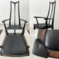 クラフトファニチャー Craft furniture ハイバックチェア ダイニングチェア アーム 無垢材 レザー モダンデザイン ●