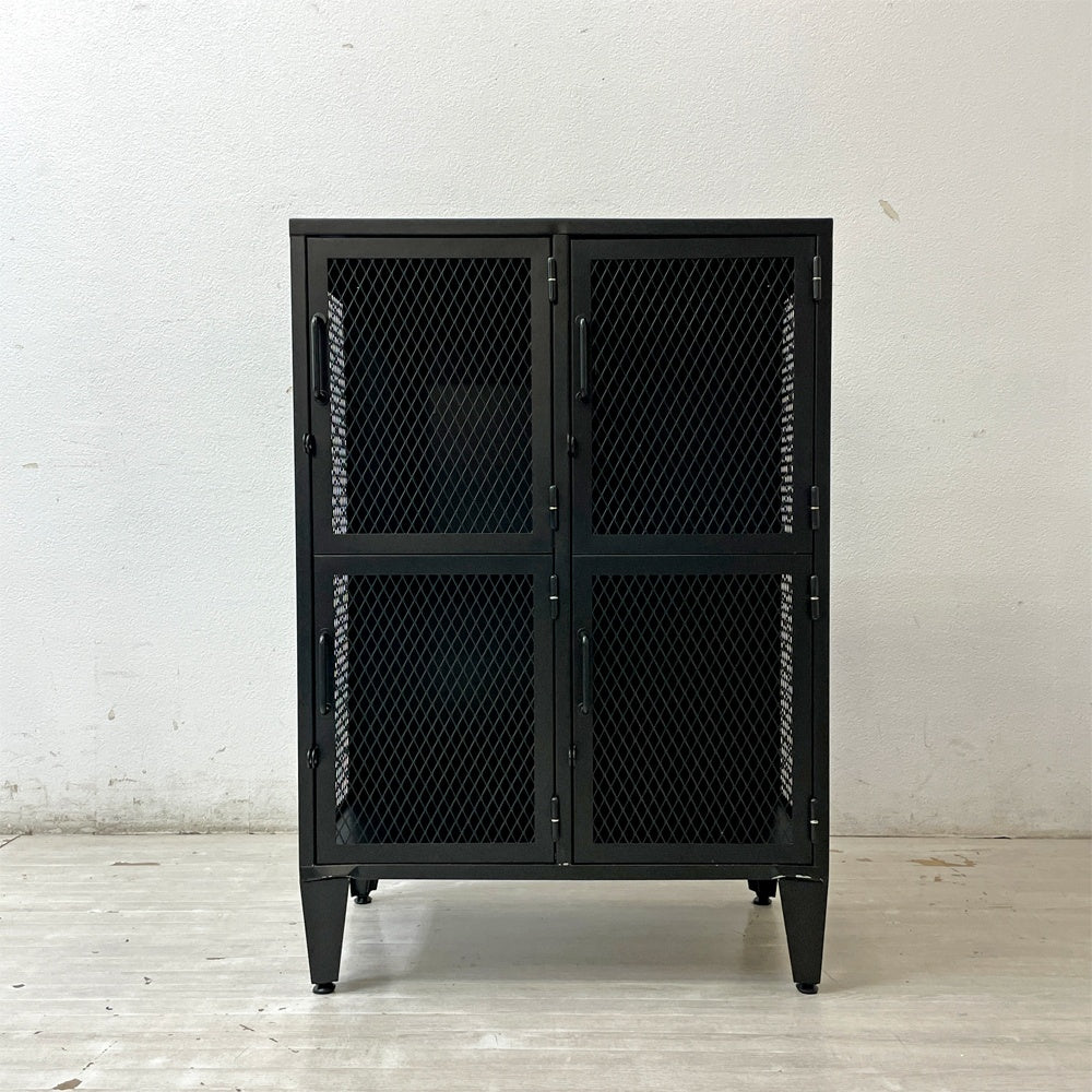 ジャーナルスタンダードファニチャー journal standard Furniture j.s.F メッシュロッカー 2列2段 ブラック キャビネット インダストリアルデザイン ●