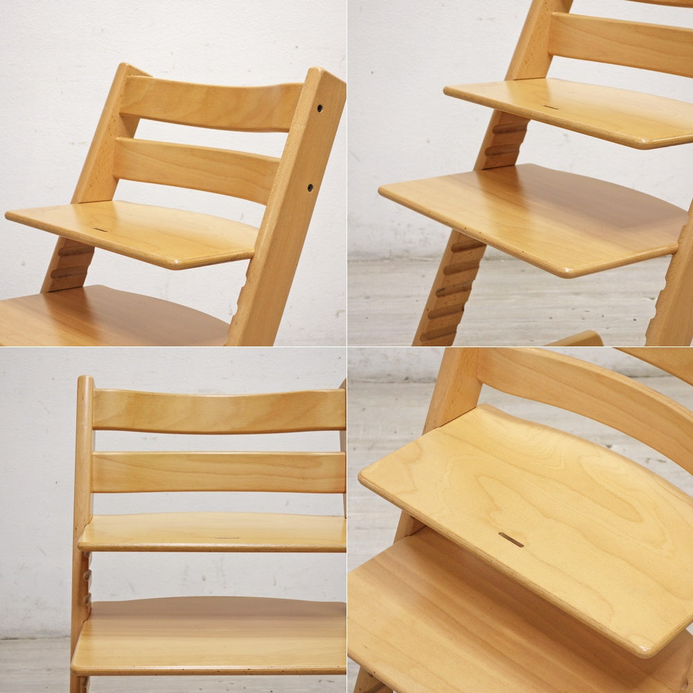 ストッケ STOKKE トリップトラップ TRIPP TRAPP ベビーチェア キッズチェア S/N6～ ナチュラル グライダー付き ノルウェー 北欧家具 ●