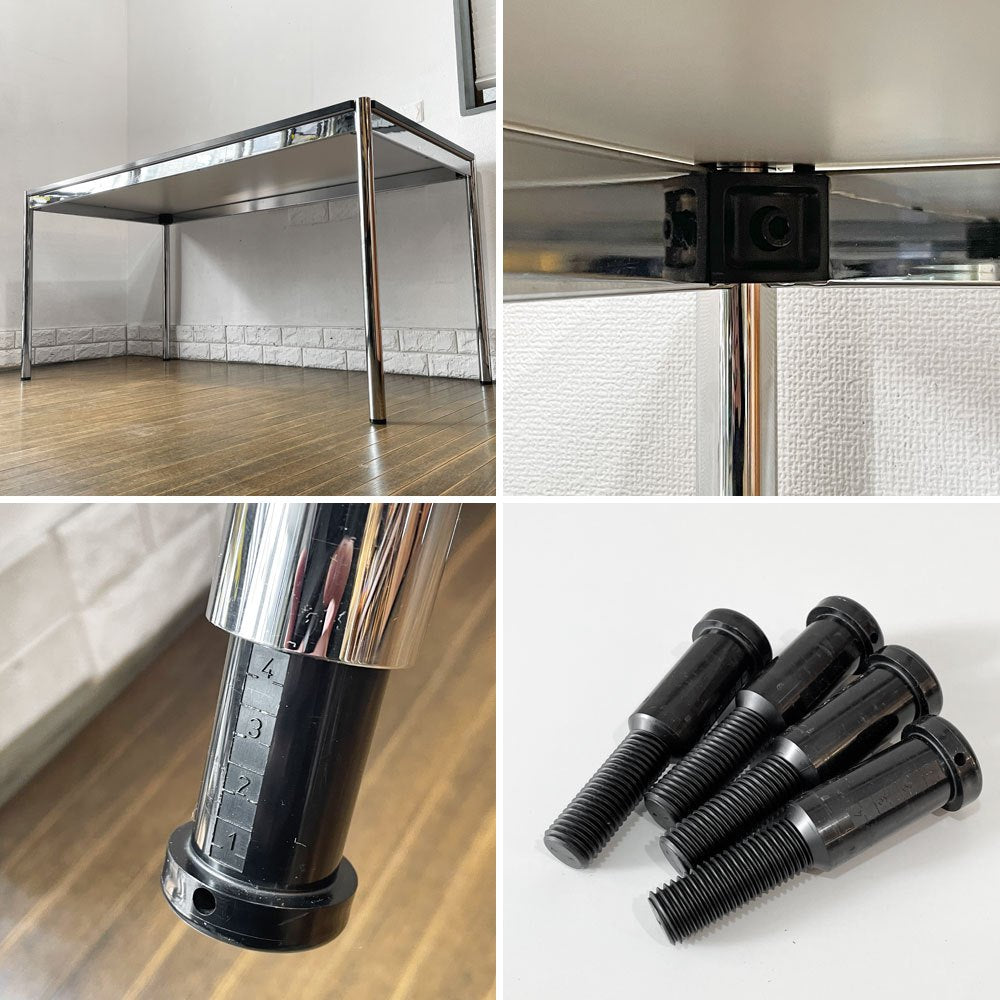 USMモジュラーファニチャー USM Haller USMハラーテーブル ワーキングデスク ダイニングテーブル パールグレーラミネート(ホワイト) フリッツ・ハラー スイス ◎