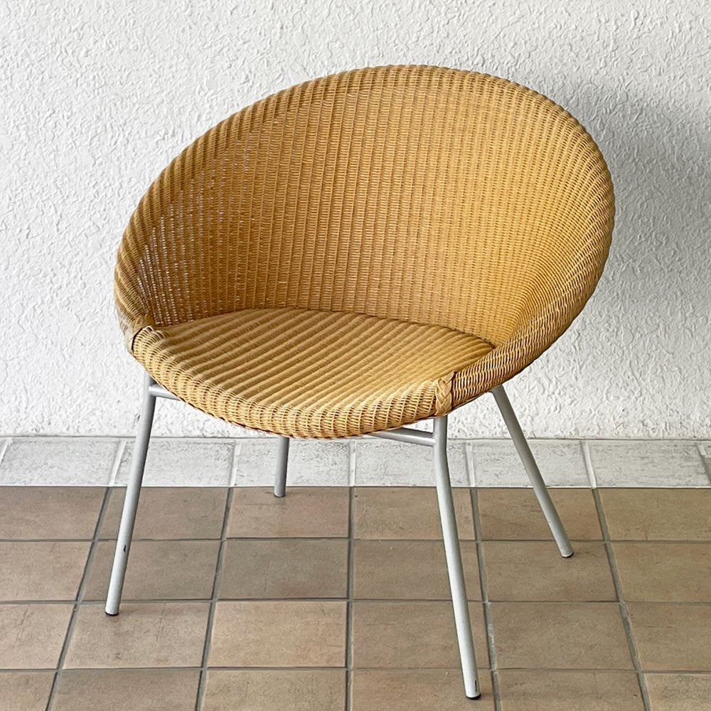 ロイドルーム LLOYD LOOM アームチェア ラウンジチェア メタルレッグ 籐家具 英国家具 モダンデザイン ◇