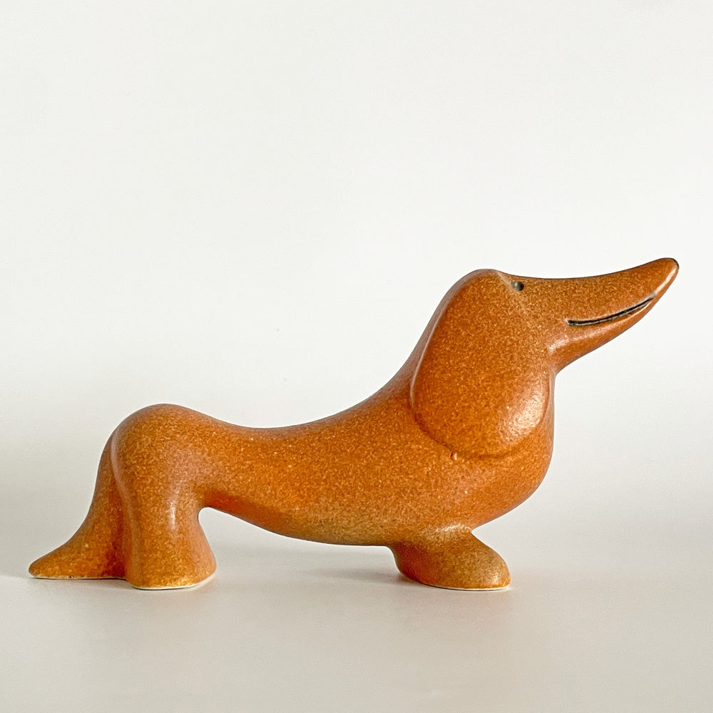 グスタフスベリ KERAMIK STUDION GUSTAVSBERG リサ・ラーソン Lisa Larson ミニケンネル LILL KENNEL ダックスフンド フィギュリン 復刻品 陶器 ハンドメイド スウェーデン 北欧雑貨 ■