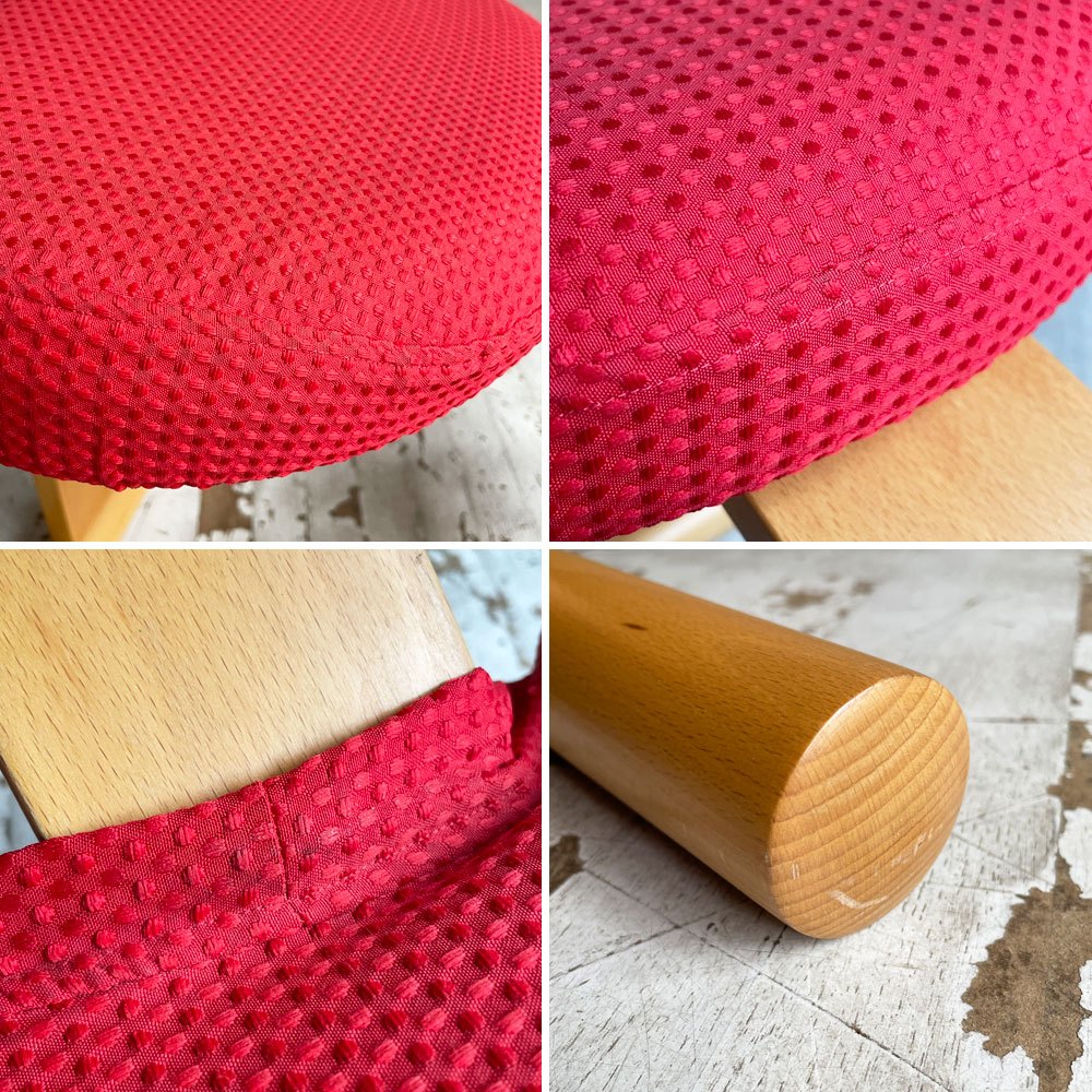 サカモトハウス SAKAMOTO HOUSE Balans Easy バランスチェア レッド カバー付き 学習椅子 姿勢矯正 ノルウェー 北欧家具 ♪