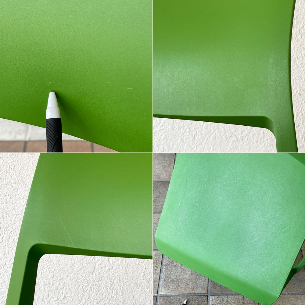 ヴィトラ Vitra ティプトン Tip Ton ワークチェア ダイニングチェア デスクチェア カクタスグリーン スタッキング チルト機能 定価￥47,300- ◇