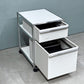 ユーエスエムハラー USM Haller モジュラーファニチャー Modular Furniture デスクワゴン ロールボーイ 2ドロワー ホワイト トレー＆ファイリングレール付き ◎