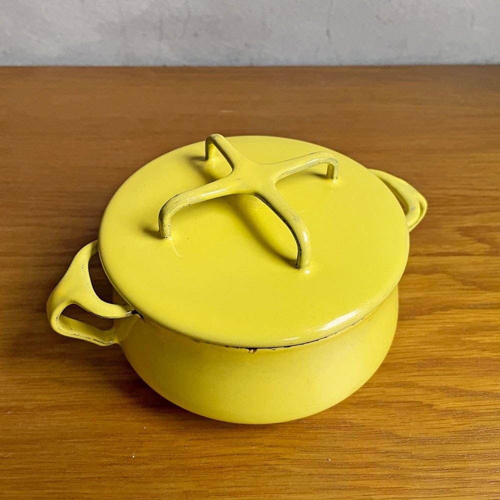 ダンスク DANSK コベンスタイル 両手鍋 ホーロー レモンイエロー 初期モデル 北欧 デンマーク ビンテージ ♪