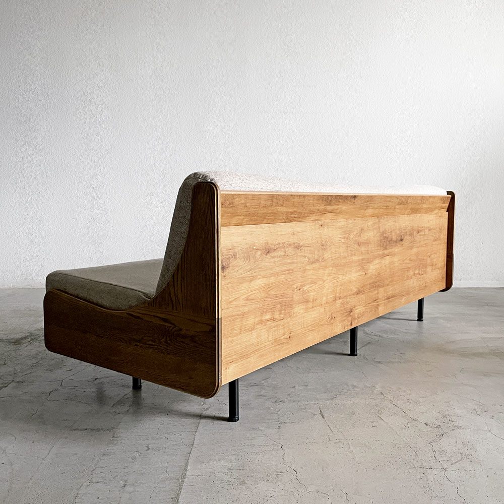 ジャーナルスタンダードファニチャー j.s.F ハビタ ソファベット HABITAT SOFA BED デイベッド 3Pソファ オーク材 インダストリアルテイスト 定価￥231,000- 〓