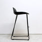 ザ・コンランショップ THE CONRAN SHOP クロスレッグ CROSS LEG ハイスツール 本革 レザー ブラック マグナス・ロング イギリス 参考定価￥187,000- A ●