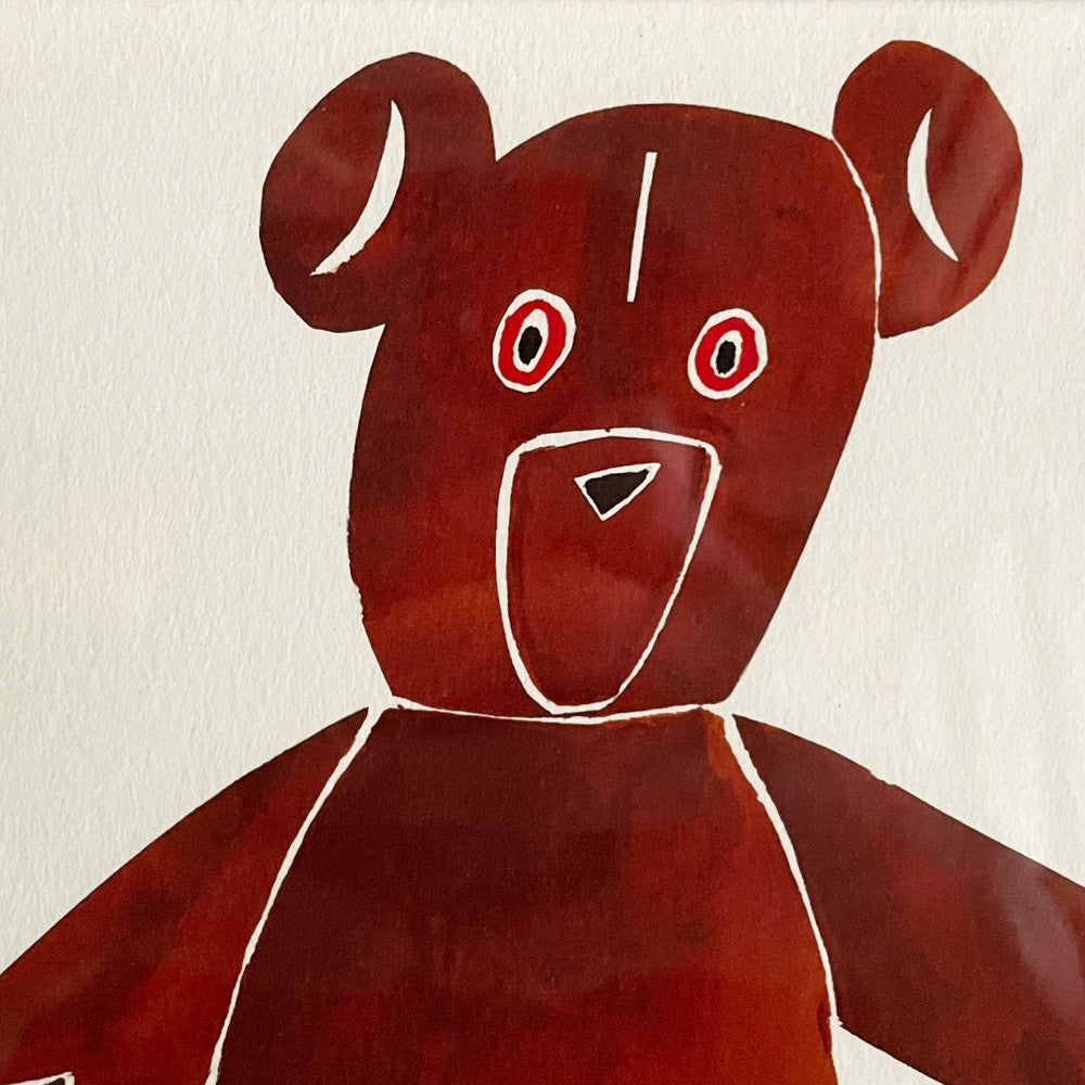 イデー IDEE クマ-ブラウン kuma-brown アート ポスター ジクレー印刷 額装品 山口一郎  ■