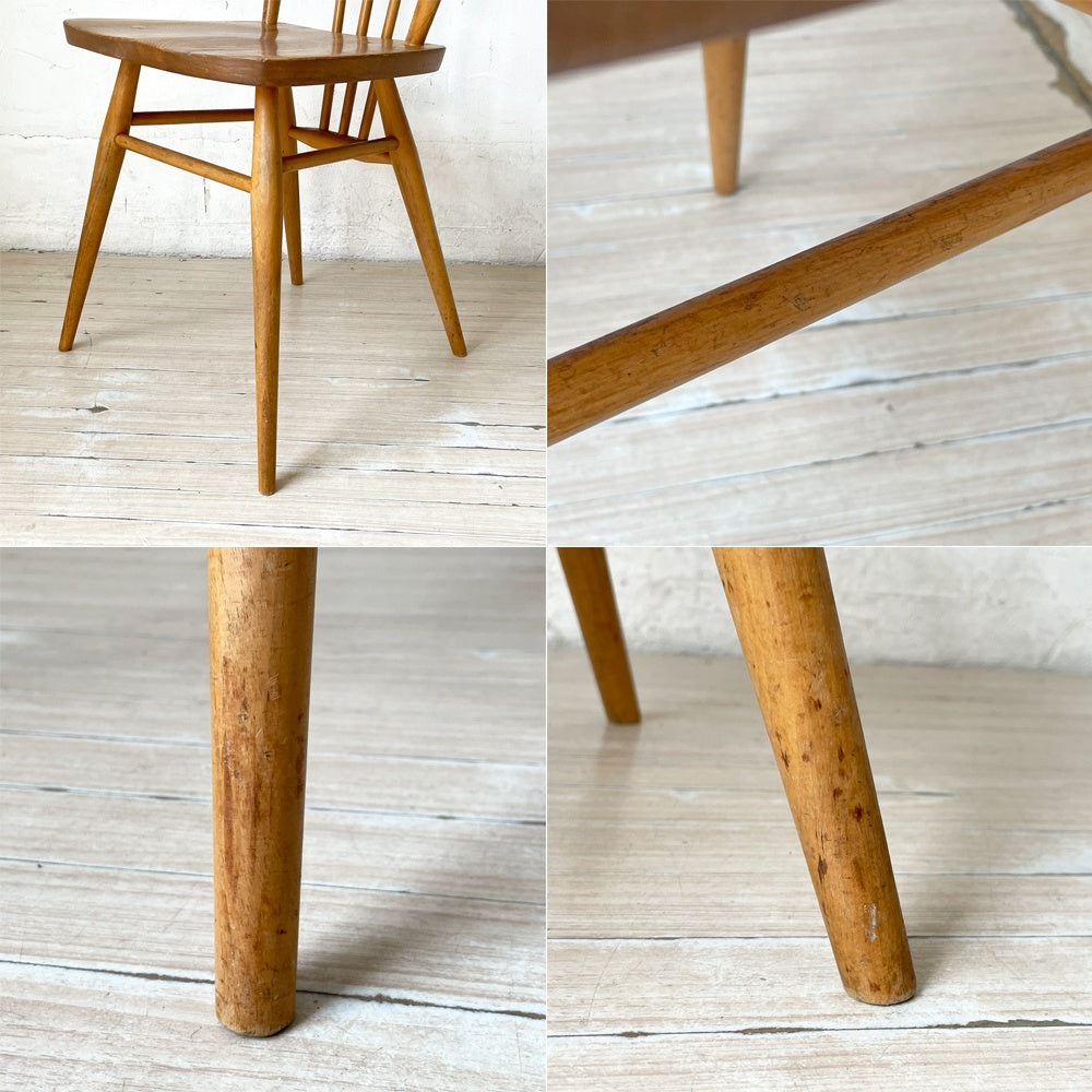 アーコール Ercol スティックバックチェア スピンドルチェア エルム材 60's UKビンテージ Vintage 英国家具 ブルーラベル ★
