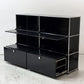 ユーエスエムハラー USMハラー USM Haller モジュラーファニチャー キャビネット シェルフ 2列3段 ドロップダウンドア×4 ドロワー×2 グラファイトブラック ●