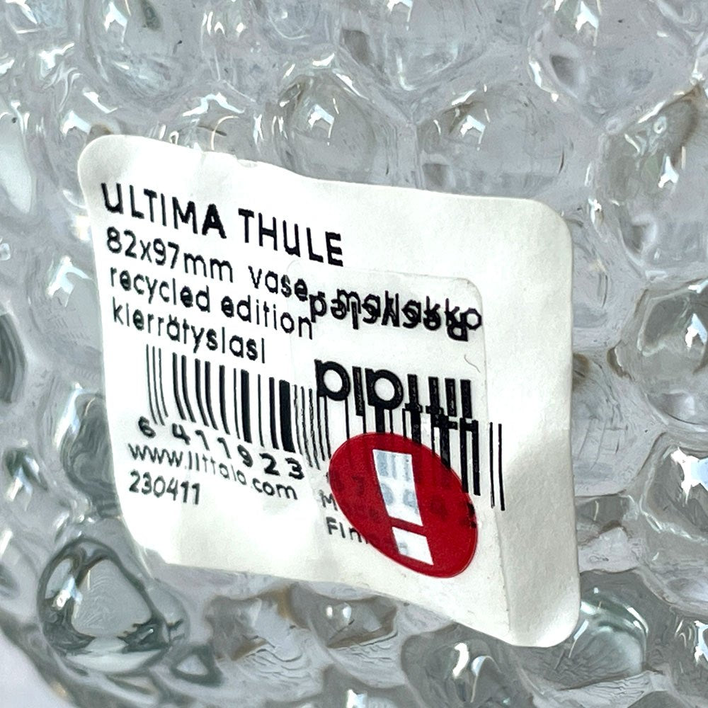 イッタラ iittala ウルティマツーレ Ultima thule ベース リサイクルエディション タピオ・ヴィルカラ Tapio Wirkkala フラワーベース 花瓶 ガラス H9.5cm フィンランド 北欧 定価22,000円 ◇