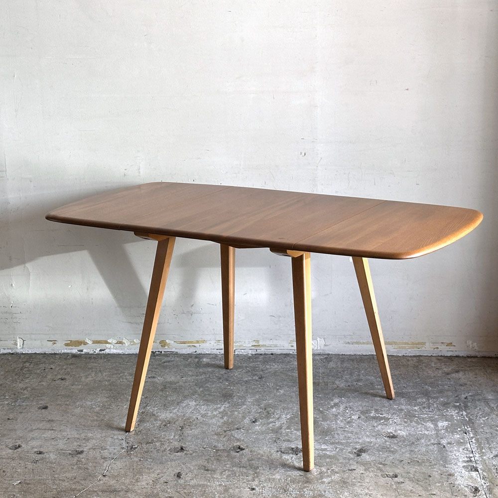 アーコール Ercol ドロップリーフテーブル Drop Leaf Table バタフライテーブル ダイニングテーブル エルム材 ビーチ材 UKビンテージ 英国家具 ■