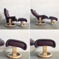 エコーネス EKORNES ストレスレス Stressless マジック Magic リクライニングチェア クラシックベース Mサイズ オットマン付き ボルドー系 〓