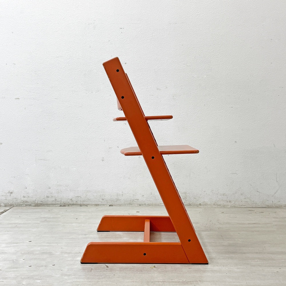 ストッケ STOKKE トリップトラップ TRIPP TRAPP ベビーチェア キッズチェア オレンジ S/N4～ ノルウェー 北欧家具 ●