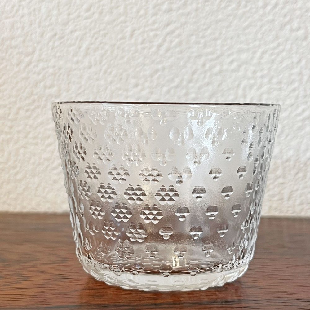 ヌータヤルヴィ Nuutajarvi ツンドラ Tundra グラス タンブラーS オイバ・トイッカ Oiva Toikka 1970s ビンテージ フィンランド 北欧食器 B ◇