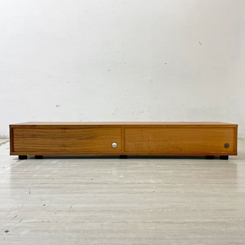 無印良品 MUJI AVボード スタッキングキャビネット ウォールナット材 ロータイプ W162cm TVボード 収納 ナチュラルデザイン ●