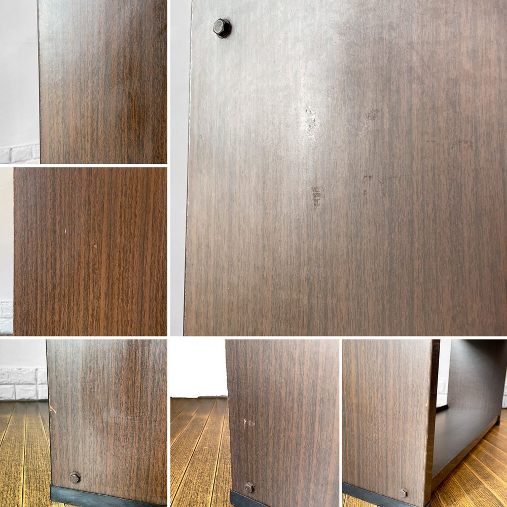 ジャパンビンテージ Japan Vintage 古い木味の本棚 4段 ブックシェルフ オープンシェルフ 飾り棚 昭和レトロ 古家具 ◎