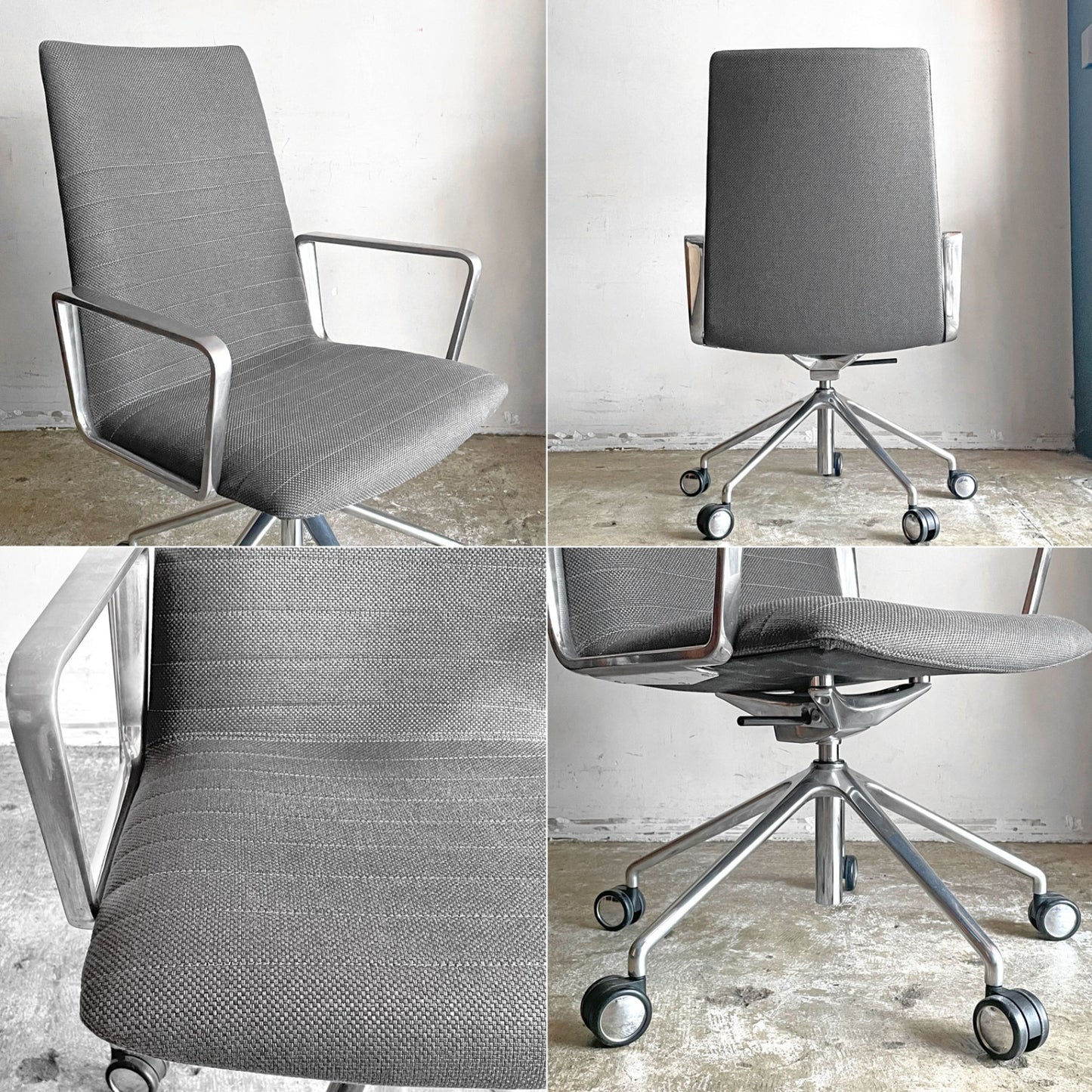 アンドリューワールド Andreu World フレックス エグゼクティブ Flex Executive インターミディエイトバック アームチェア デスクチェア アルミ キャスターベース ガス圧昇降 参考価格 ¥295,460- ■