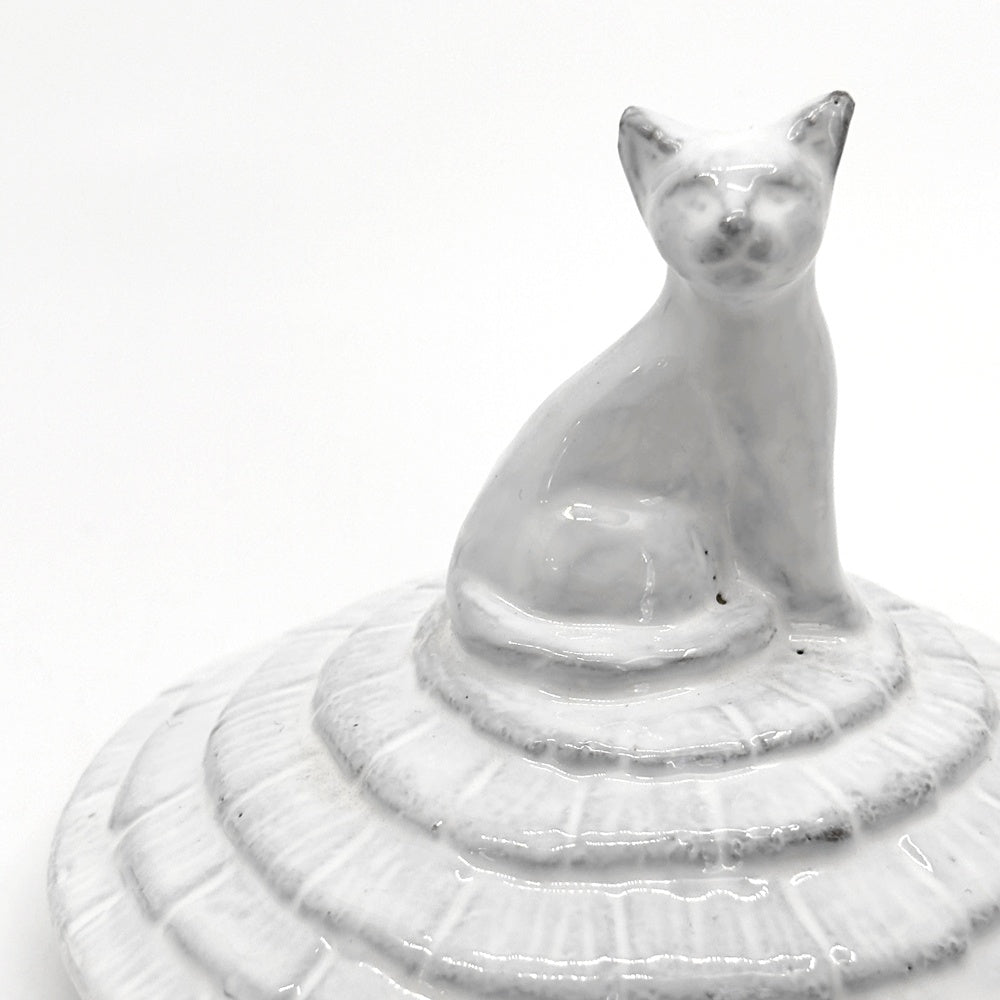アスティエ・ド・ヴィラット Astier de Villatte グラン・シャレ キャット Grand Chalet Cat キャンドルリッド キャンドルカバー グラスキャンドル用 陶器 フランス ●