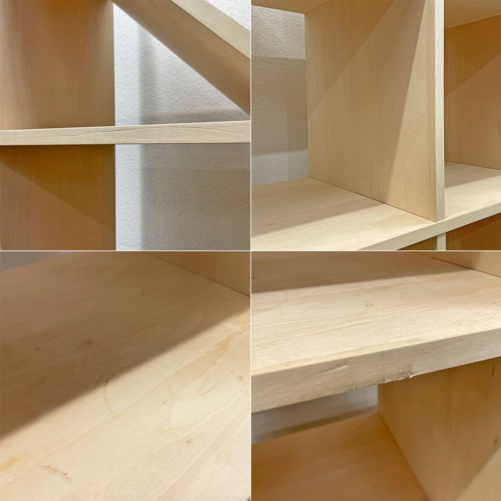 マルゲリータ margherita シェルフ 開口部のある本棚 縦7コマ×横7コマ-223 SHELF-AR-ROOM W240cm 引き出しユニット×3 本棚の中の棚×3個セット 総定価約25万円 〓