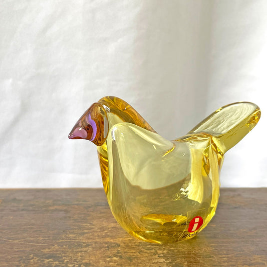 イッタラ iittala Birds by Toikka シエッポ Sieppo レモンイエロー×アメジスト SCOPE別注 2015年 74/1000 オイバ・トイッカ 箱付 ◇