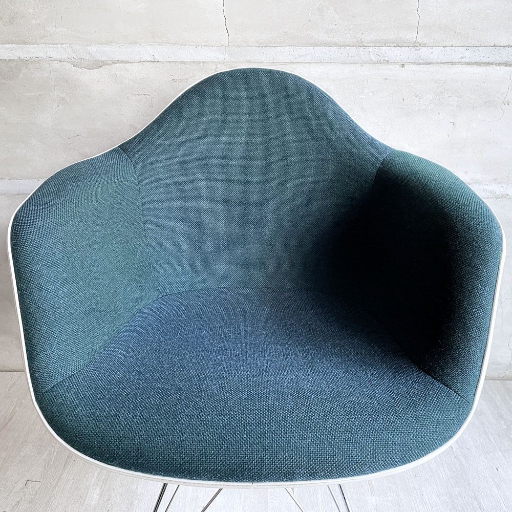 ハーマンミラー Herman Miller アームシェルチェア モダンファニチャーセールス FRP アプホルスター ファブリック張り替え済み エッフェルベース イームズ ビンテージ ♪