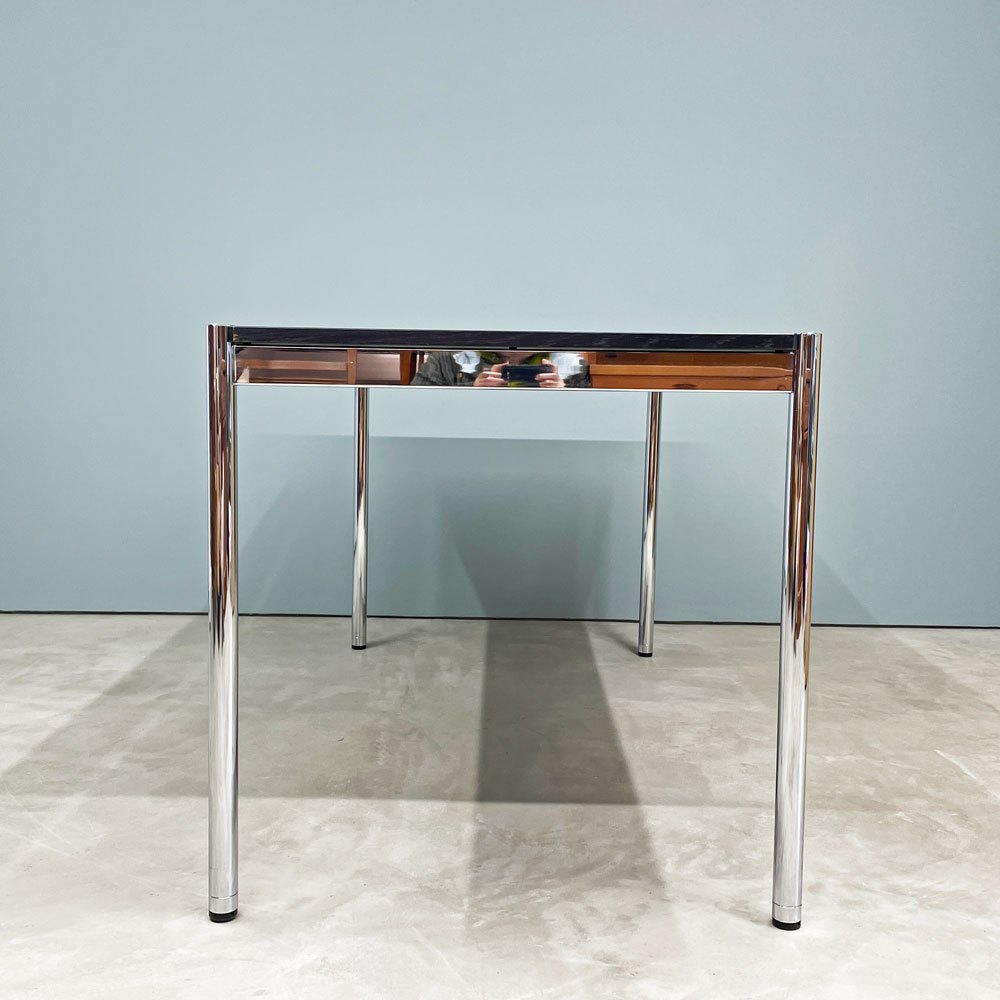 USMモジュラーファニチャー USM Haller USMハラーテーブル ワーキングデスク ダイニングテーブル オーク材 ブラック W150×D75×H72cm アジャスター 高さ調整リング付き+H2cm ◎