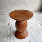 ヨーガンレール ババグーリ Jurgen Lehl Babaghuri チーク無垢材 スツール Stool ラウンド うずまき柄 ハンドメイド 一木造り プリミティブ 希少 ♪