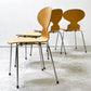 フリッツハンセン Fritz Hansen アントチェア 4本脚 ナチュラルビーチ ラッカー アルネ・ヤコブセン 北欧家具 C ●