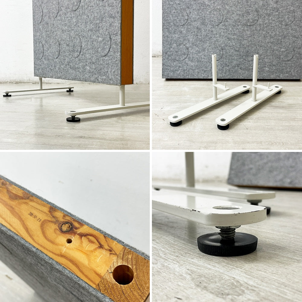 アブストラクタ Abstracta ドレミ DoReMi フロアスクリーン パーテーション オークフレーム × ドットフェルト 吸音材 Nina Jobs スウェーデン ●