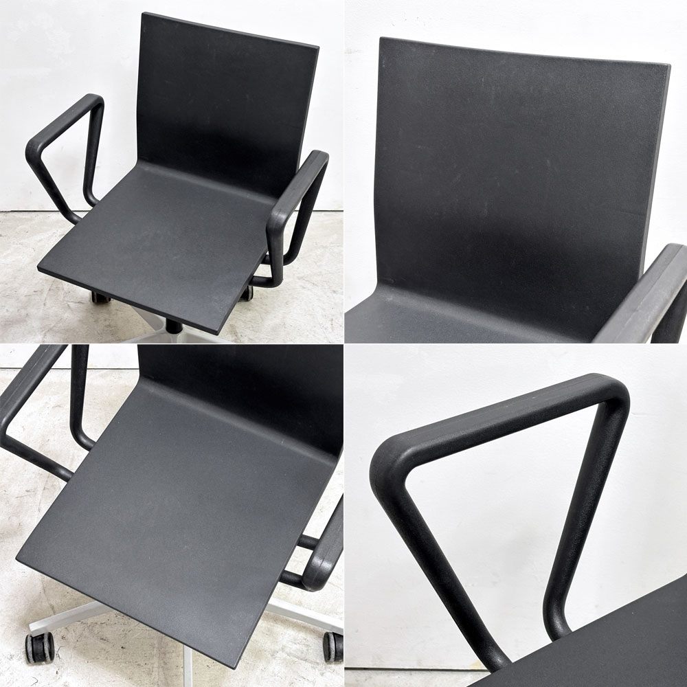 ヴィトラ vitra ゼロフォー 04. スタジオチェア アームチェア ブラック マールテン・ヴァン・セーヴェレン 昇降機能 デスクチェア B ●