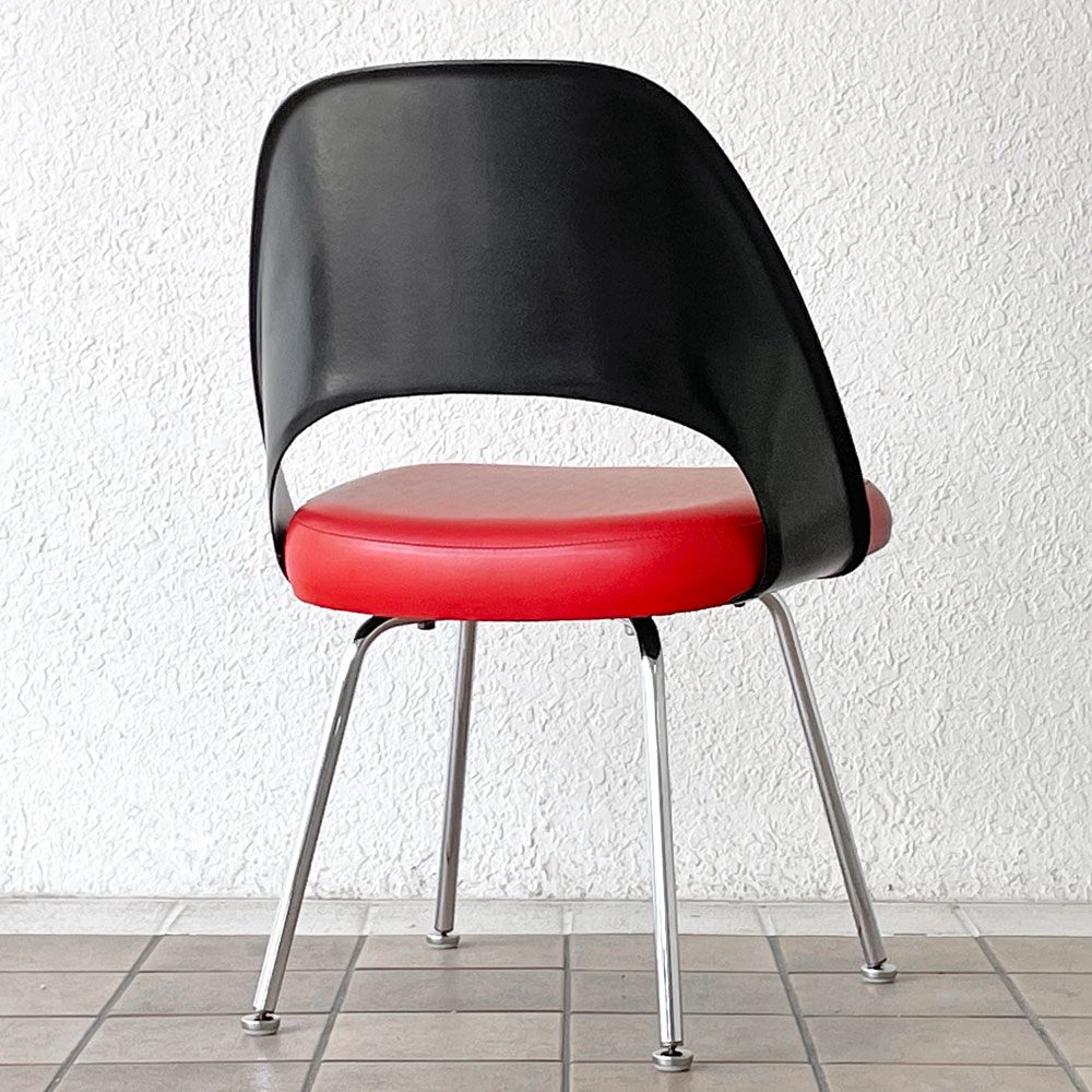 ノル Knoll エーロ・サーリネン Eero Saarinen エグゼクティヴ #72 サイドチェア FRPシェル PVCシート メタルベース 50-60's ビンテージ IBM納入品 希少 ◇
