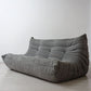 リーンロゼ ligne roset トーゴ TOGO 3シーターソファ ファブリック グレー ミッシェル・デュカロワ Michel Ducaroy フランス家具 ●