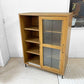 アデペシュ a.depeche カデル cadeal スライドガラス キャビネット ロー slide glass cabinet low オーク材 オイル仕上げ 定価¥79,200- ★