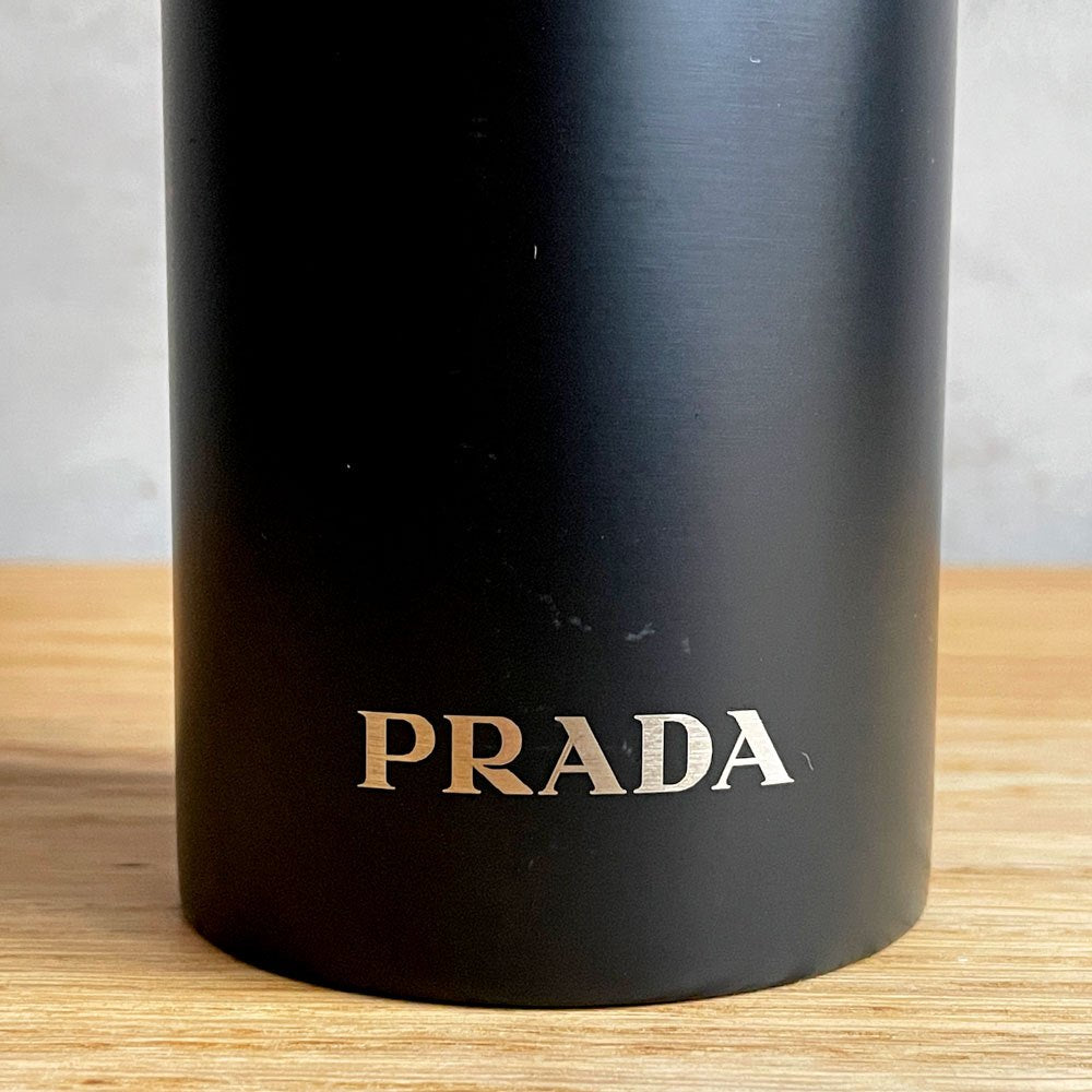 プラダ PRADA ウォーターボトル BOTTIGLIA TERMICA 500ml 水筒 タンブラー 黒 未使用 新品 ブラック×ブラック ギャランティーカード・説明書付 ♪