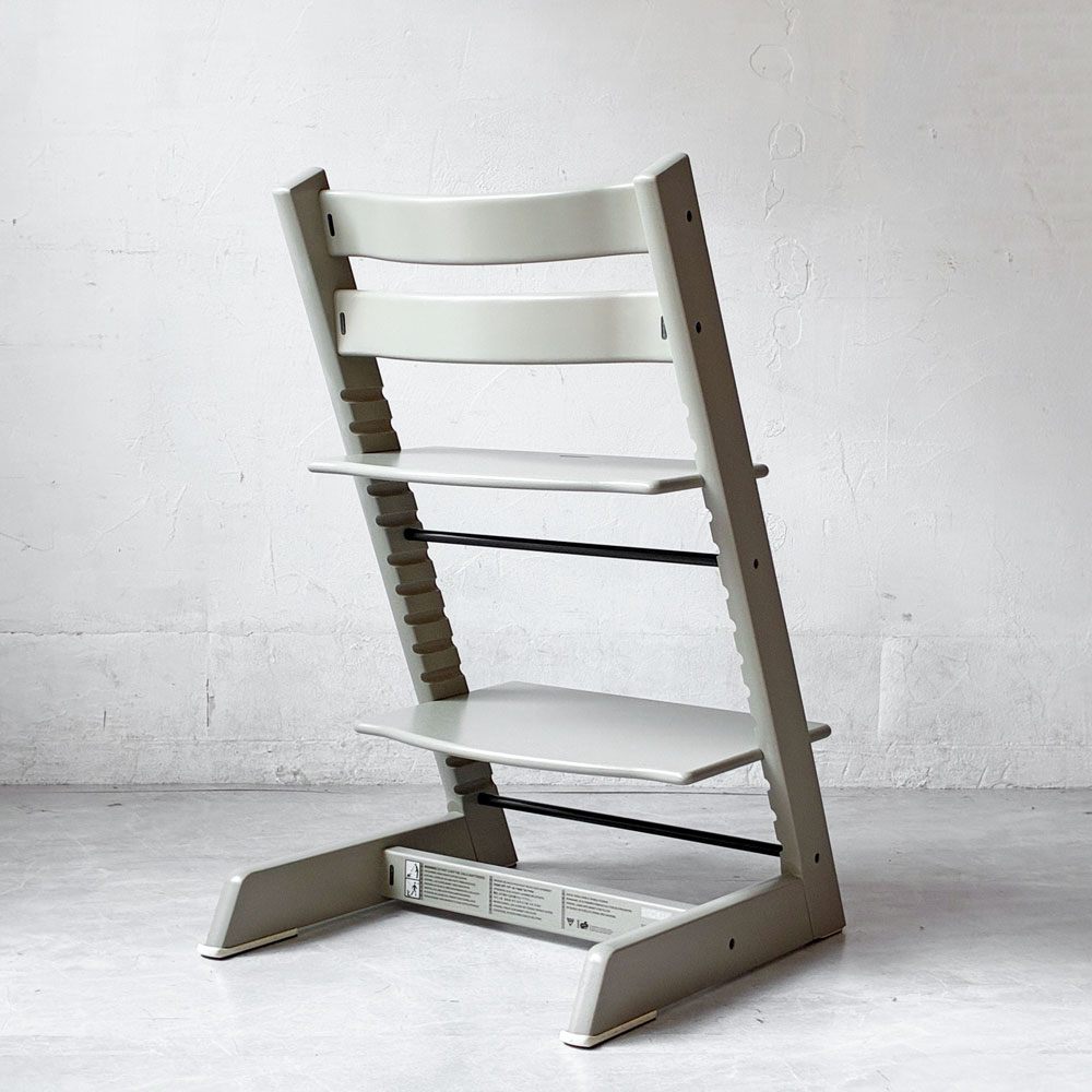 ストッケ STOKKE トリップトラップ TRIPP TRAPP ベビーチェア キッズチェア S/N4～ グライダー付き グレー ノルウェー 北欧家具 ★