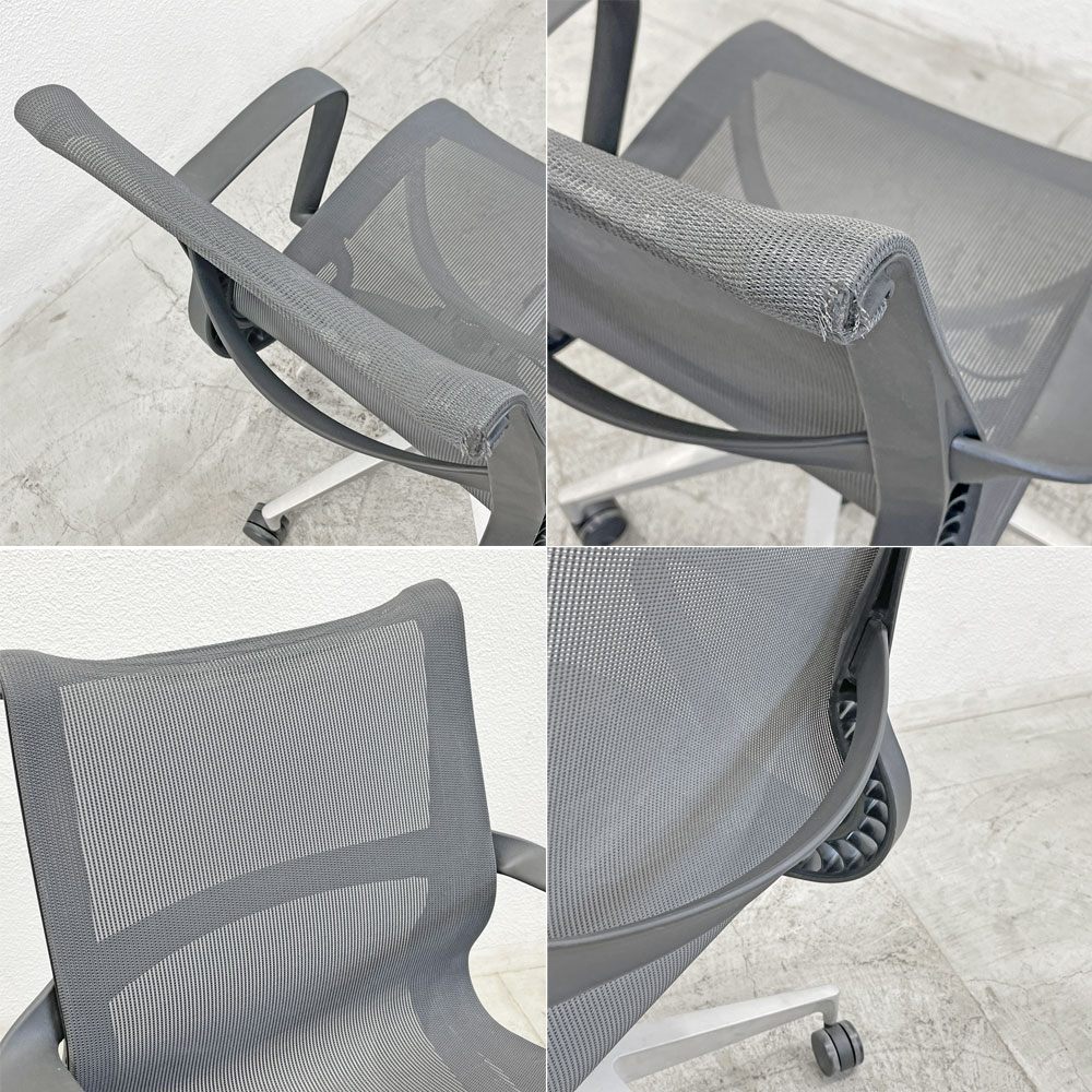 ハーマンミラー Herman Miller セトゥー Setu チェア マルチパーパスチェア オフィスチェア リボンアーム 5本脚 キャスター付き スタジオ7.5 昇降機能付 定価130,900円 〓