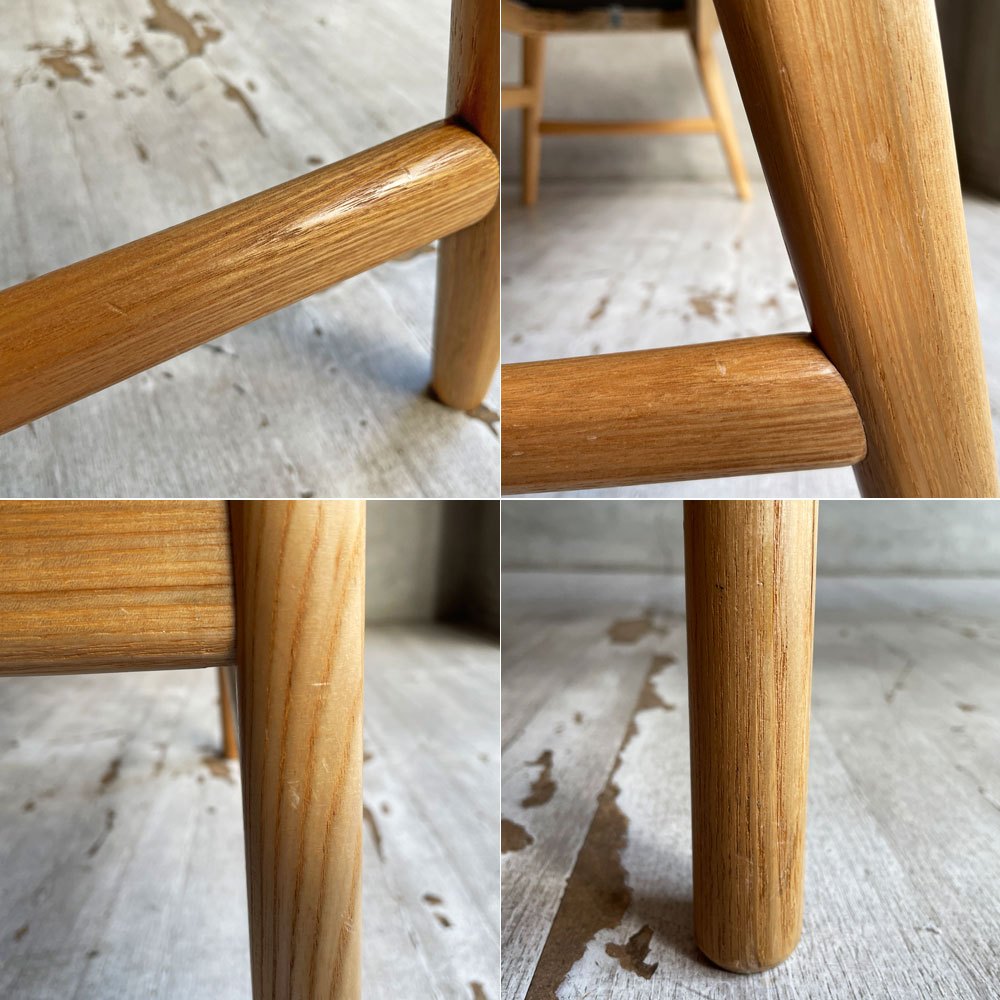 ウニコ unico シグネ SIGNE ダイニングベンチ バックレスト アッシュ材 グレーファブリック W110cm ナチュラル 北欧テイスト ♪